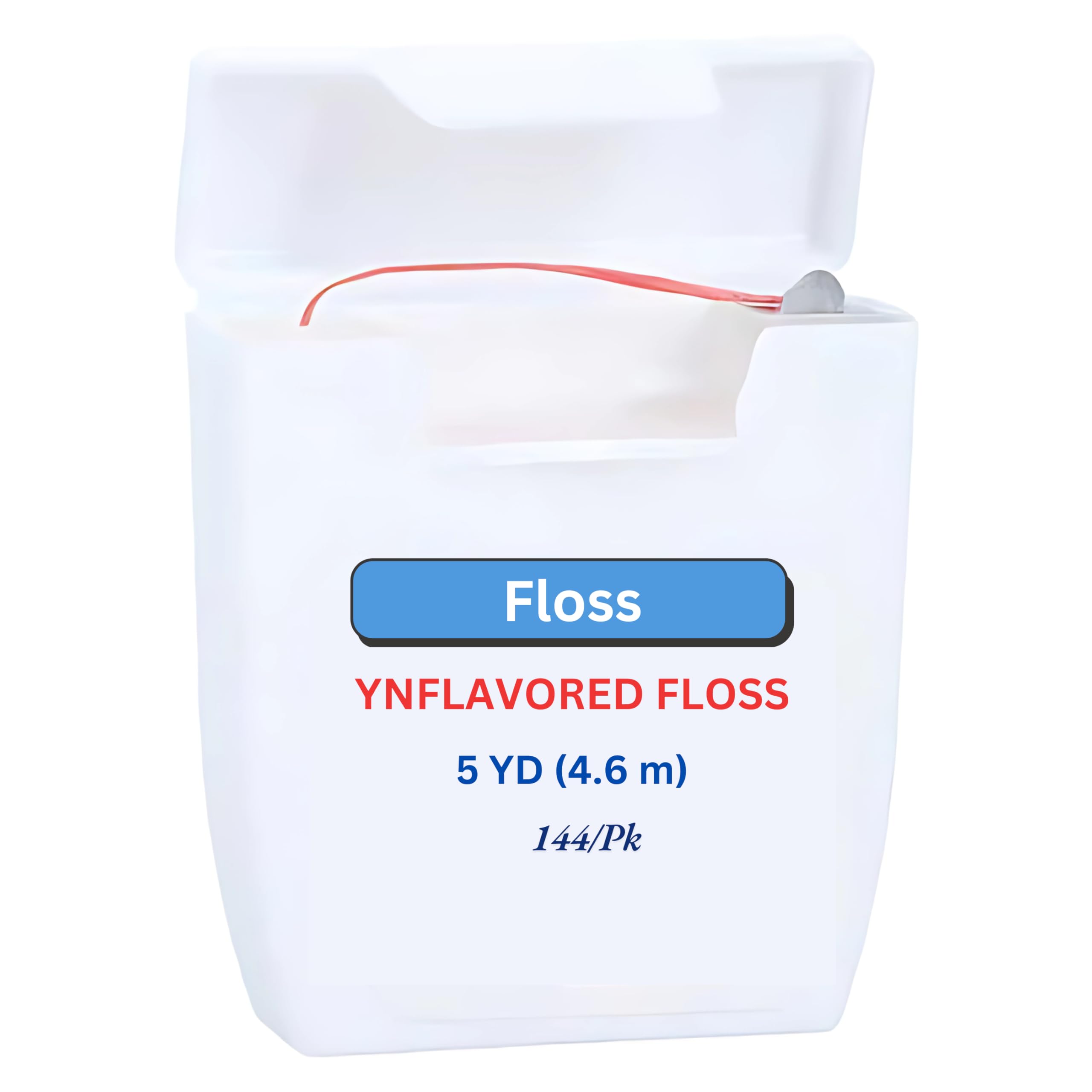 SurgiMac Unflavored Waxed Dental Floss Trial Size 5 Yards 144-Pack Convenient Effective Oral Care
