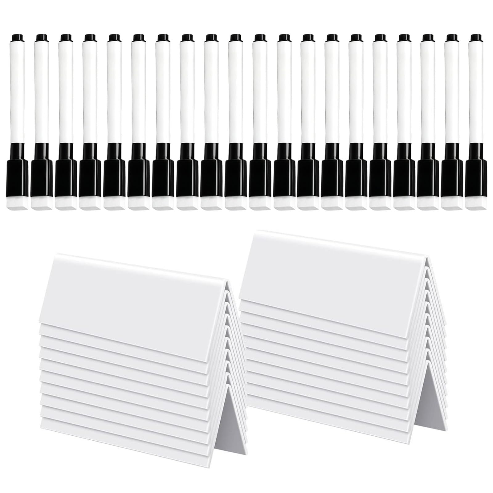 Tarjetas de identificación de mesa con base segura