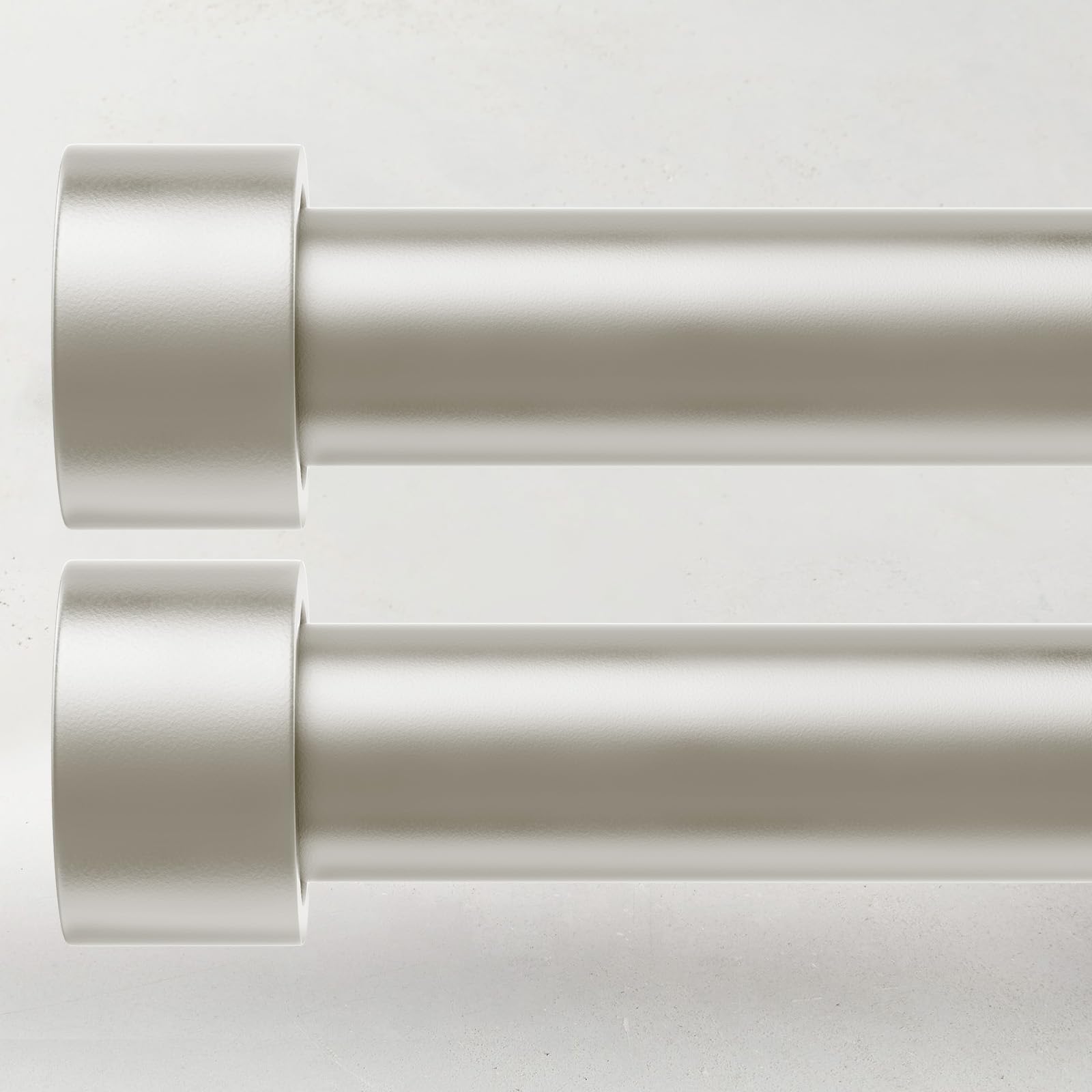 Photo 1 of 2 Pack Curtain Rods for Windows 48 to 84 Inch(4-7ft), 1 Inch Brushed Nickel Adjustable Heavy Duty Curtain Rod Set, Modern Style Drapery Rods for Bedroom Living Room, Size 32"- 90"
