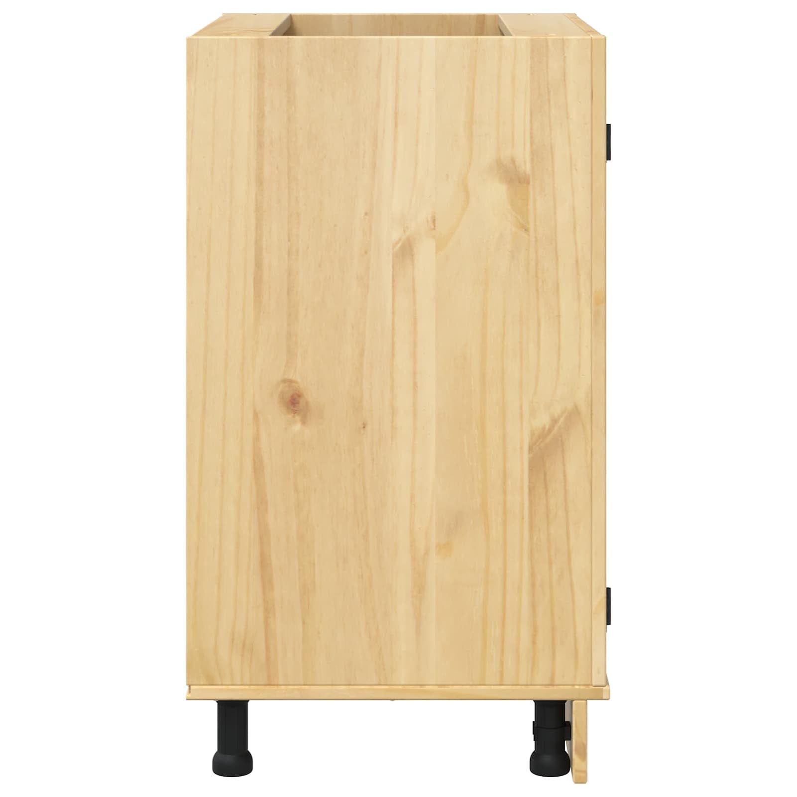 Schrank mit Regal Honig 60 x 46 x 81,5 cm Massives Kiefernholz Schränke und Aufbewahrungsmöglichkeiten Model42007559
