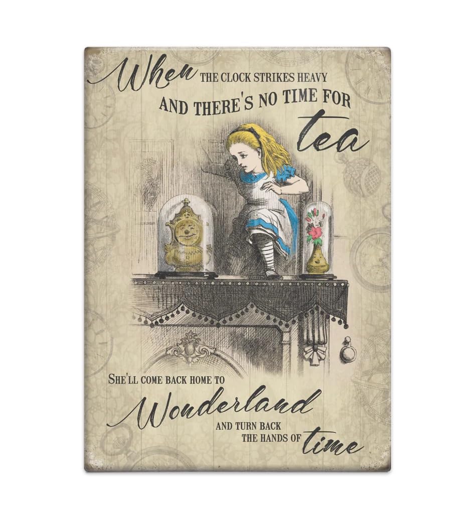 When The Clock Strikes Heavy.....Alice In Wonderland fridge magnet