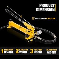 Vista 4 de Bomba manual hidráulica 900cc 10000Psi con medidor de presión para bomba de elevación hidráulica, CP-700B