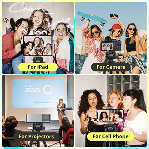 Sensyne 64" Camera Tripod Stand, Versatile Phone & iPad Tripod with Wireless Remote and 2-in-1 Phone Holder for Selfie/Video Recording/Photo/Live Stream/Vlog - Image 3