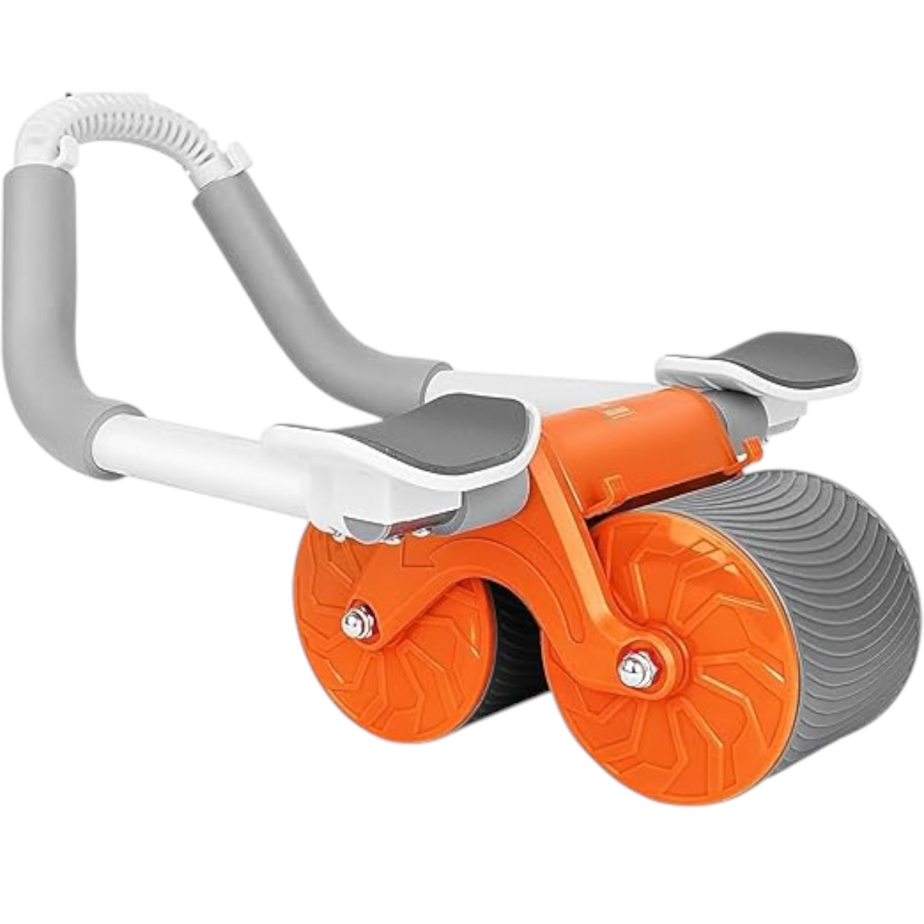 TRIDENT ENTERPRISES 2-in-1 Ab Roller & Push-Up Support with Digital Timer | Thick Foam Handles | Multi-Layer Non-Slip Wheel | Phone Holder | Silent Rebound Core Trainer for Home Gym Workout