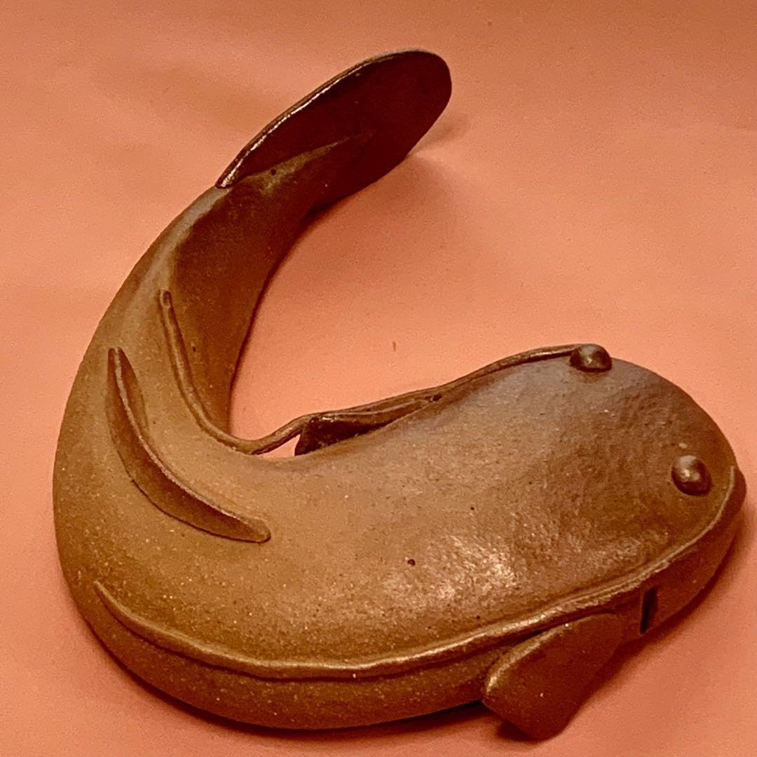 Amazon.co.jp: なまず ナマズ 焼き物 縁起物 工房竜 樋口賢竜 新潟県