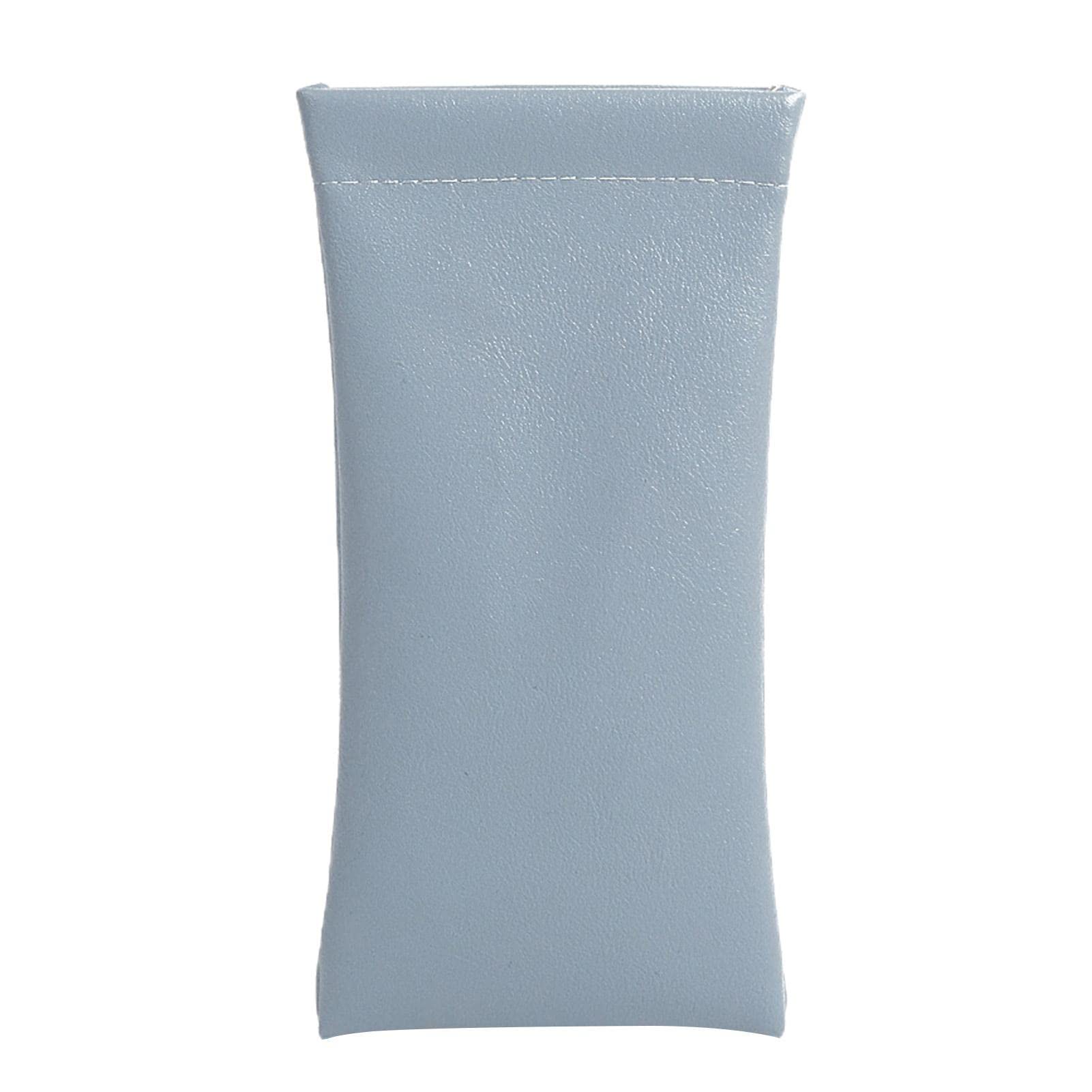 Veeteah Blue Sunglasses Pouch | Pu Leather Glasses Bag,Glasses Case, Eyeglass Case, Storage Glasses Pouch Holder, Squeeze Top Eyewear Storage Bag
