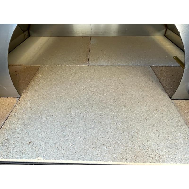 Forno Pizza a Legna Da Esterno - Cottura Diretta In Acciaio Inox e Mattoni Refrattari Biscotto 3 cm, Alfonso 2 Pizze Full Optional Inox, con Pirometro 500 Gradi e Porta Fuoco - Forno Pizza Da Giardino