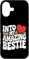 Vista 32 de Amazing Bestie BFF Friendship Connection True Red Heart Fun Case for iPhone 16