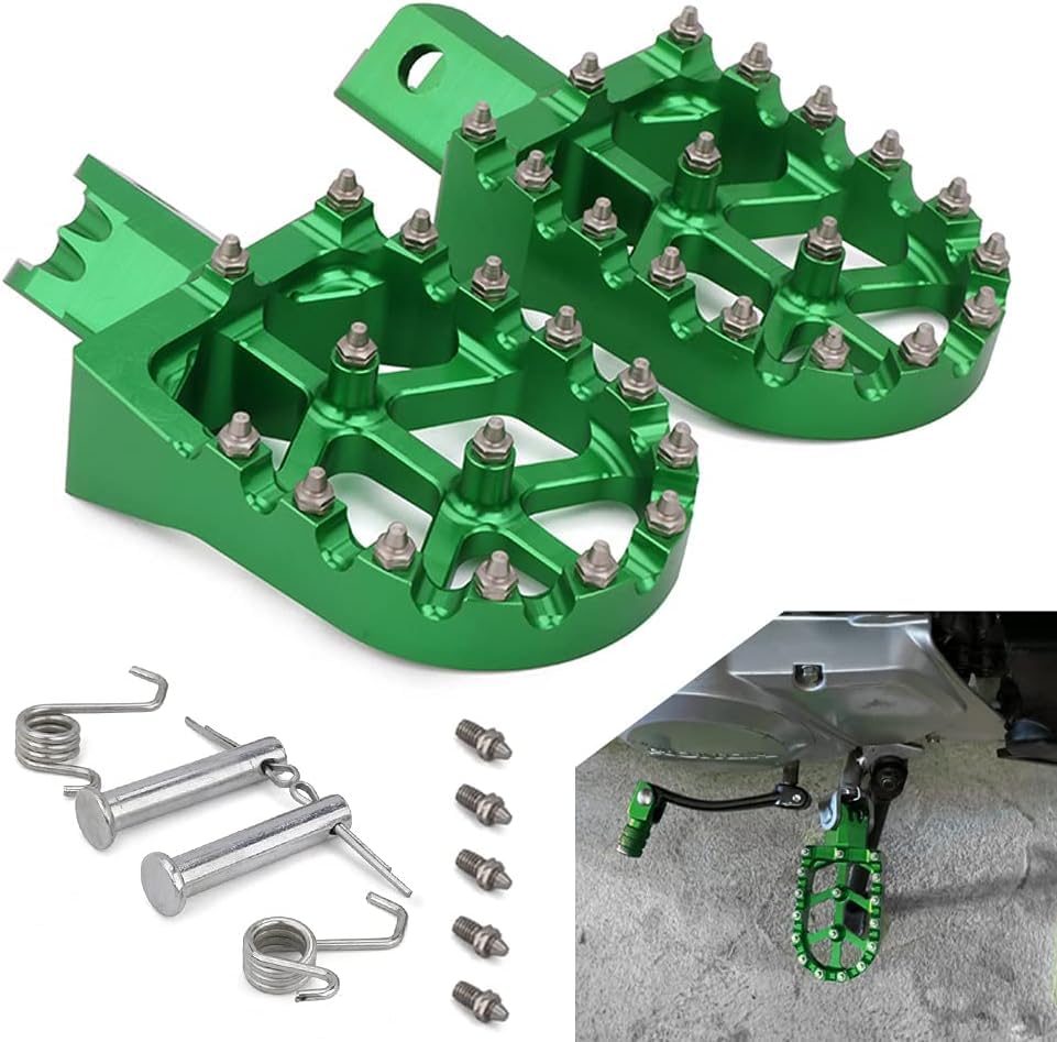 CNC Fußrasten Für Pitbikes – Universal, Rot, Aus 6061er Alu, Breitere Plattform, 17 Stahlzähne – Passend Für CRF XR 50/70/110 & Viele Chinesische Marken