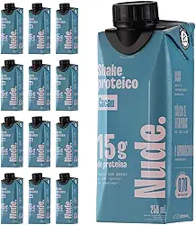 Nude Shake Proteico Cacau 250ml - Pack 12 Unidades