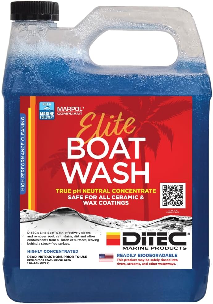 DITEC Marine Elite Boat Wash - Higly Concentrated | PH Neutral, Ceramic and Wax Coating Safe, Waterway Safe