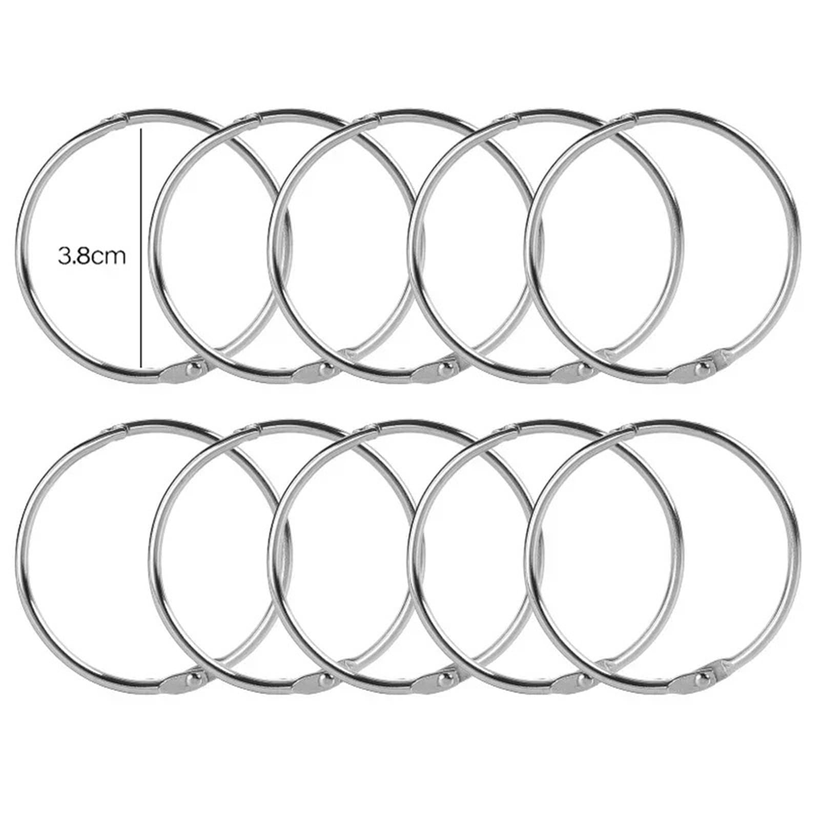 100pcs 38mm Metallo Lose-Leaf Raccoglitore Anelli Notebook Index Cards Album Rilegatura Clip FAI DA TE Multifunzionale Bind Ring Forniture per Ufficio
