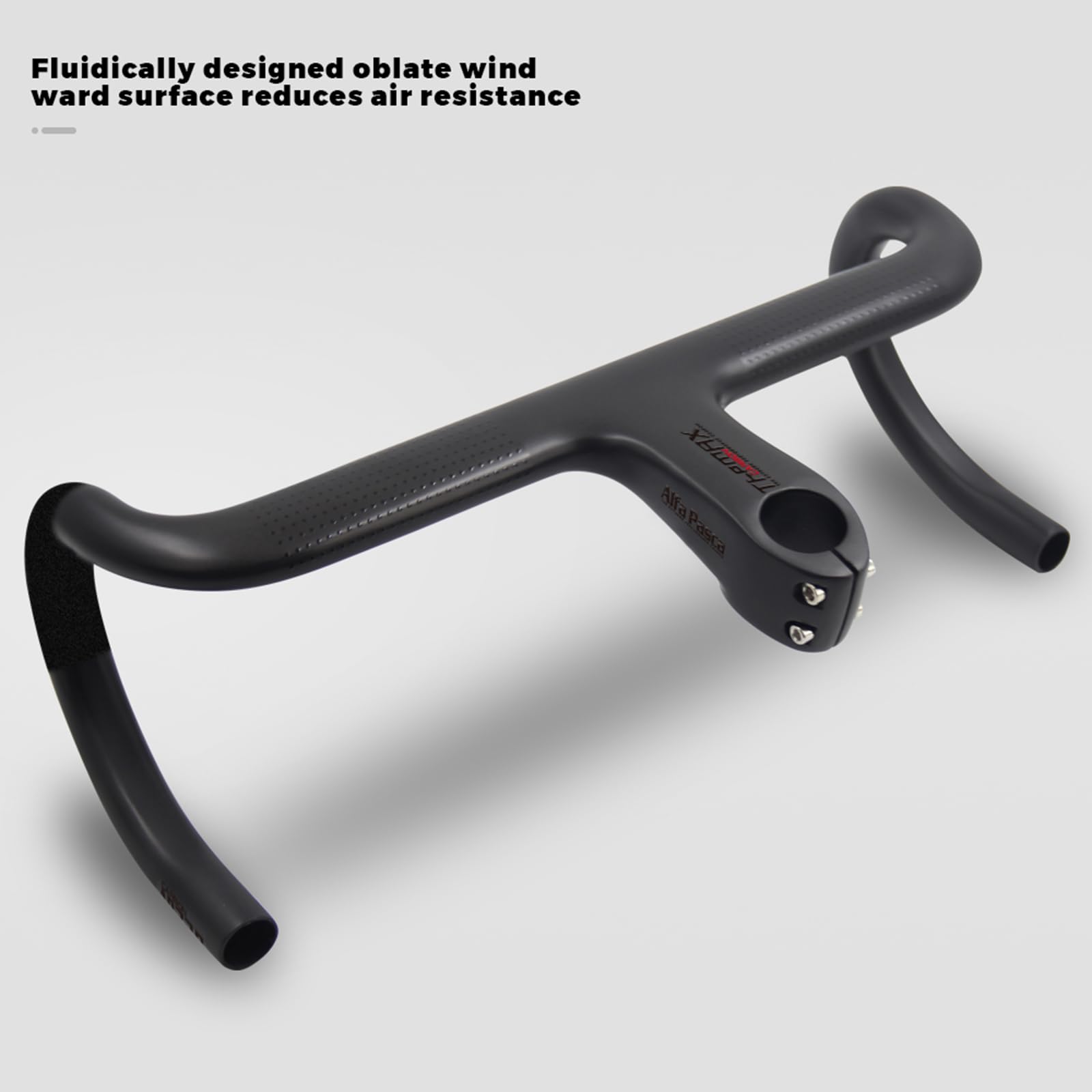 Manubrio integrato bici da corsa 31.8 Alfa Pasca manubrio carbonio bici da corsa 28.6 routing interiore manubri per bici da corsa UD opaco 400 * 110mm