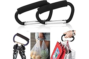 Ultra-Reliable 2-Pack Stroller Hooks for Convenient Grocery Bag Carrying