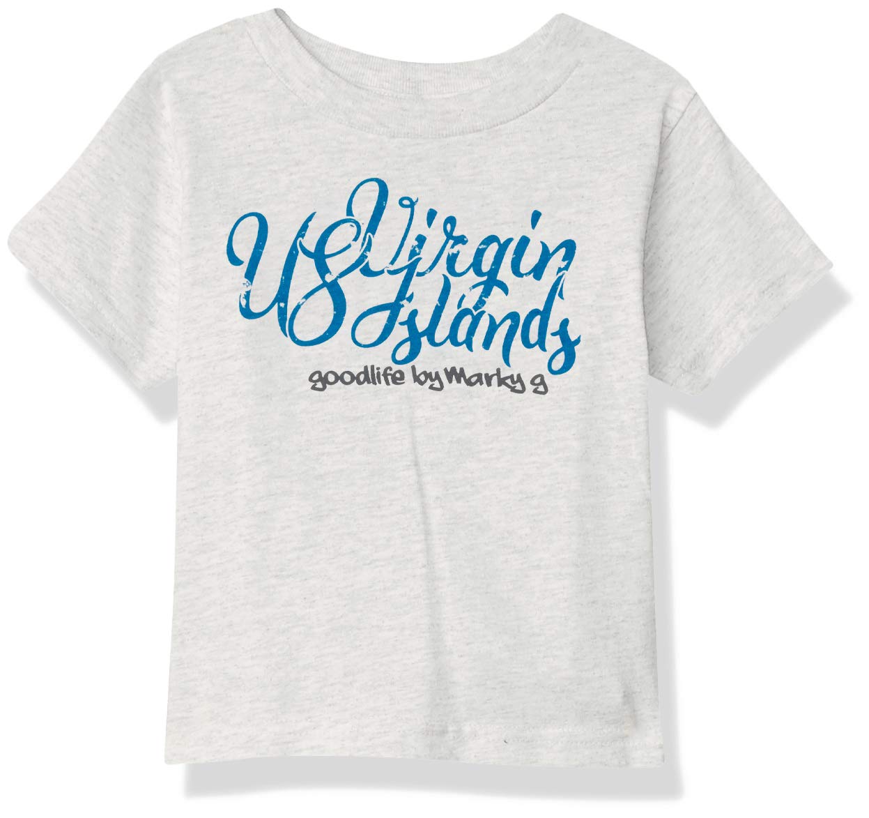 Marky G Apparel Boys' Printed U.S. Virgin Islands Graphic Cotton Jersey T-Shirt, ash, 7