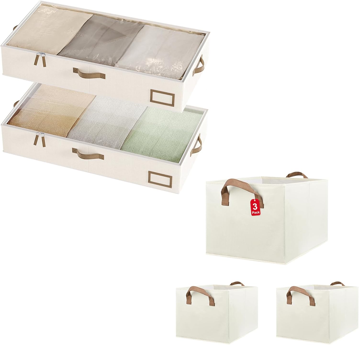 Underbed Storage Box with Storage Bins