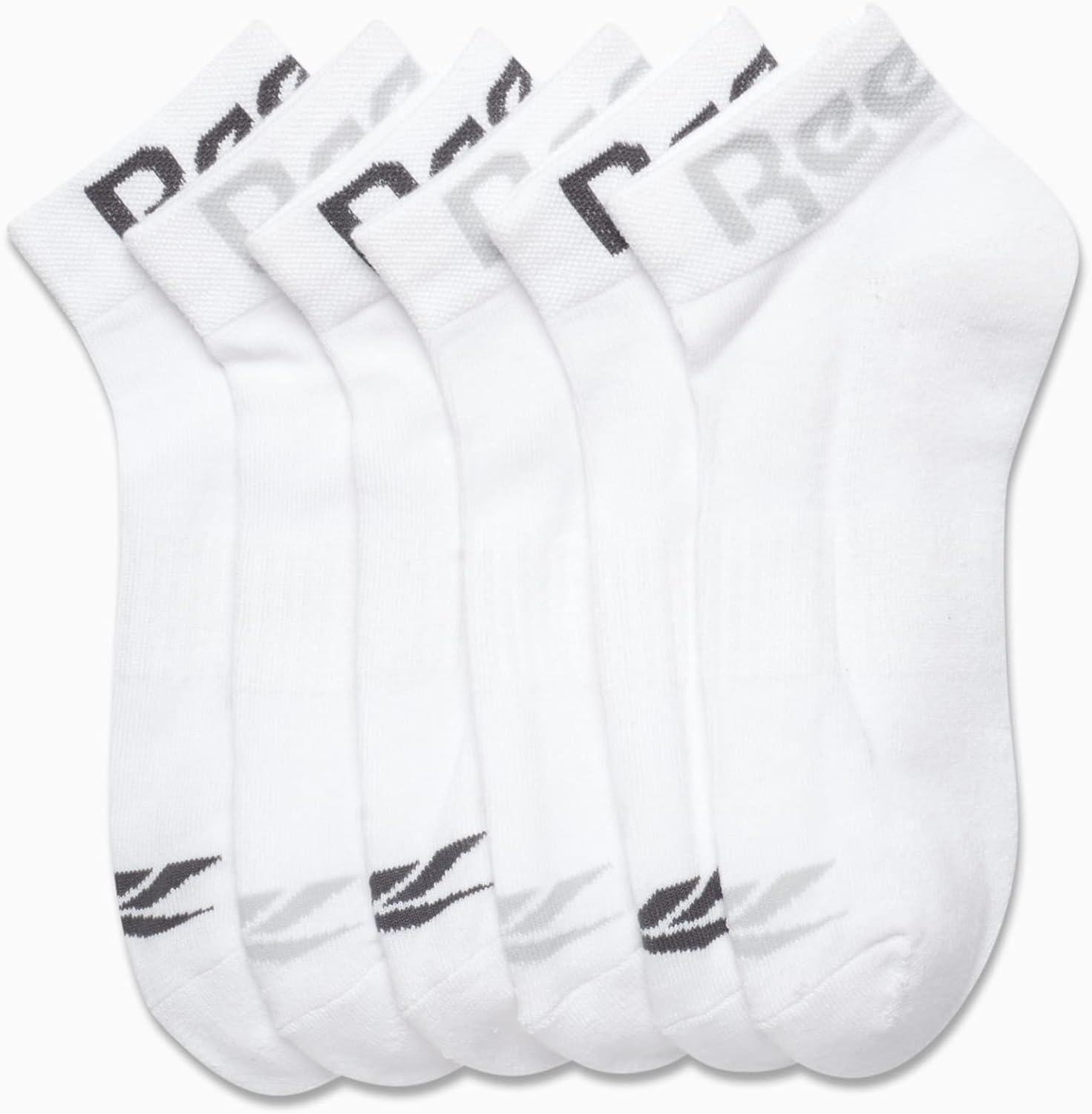 Reebok Men's Quarter Socks - 6 Pack Cushion Quarter Cut Ankle Socks for Men - Breathable Men's Athletic Socks (Size: 6-12.5)