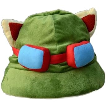 KENMA League of legends Themed LOL Teemo Hat plush Cap For Cosplay outfit Prop Accessory Halloween Hat 25CM
