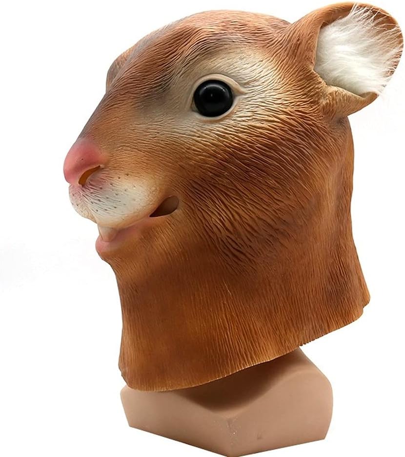 Squirrel Masks Latex Cute Animal Head Mask Halloween Fancy Dress Up Cosplay Decorative Prop Animal Mask