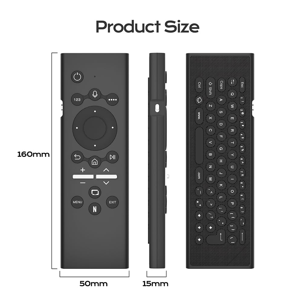 Compatibile con Samsung Remote Control Smart TV Telecomando universale per Sam Sung TV con mini tastiera batteria ricaricabile retroilluminato pulsanti Rocker (G71 Pro)