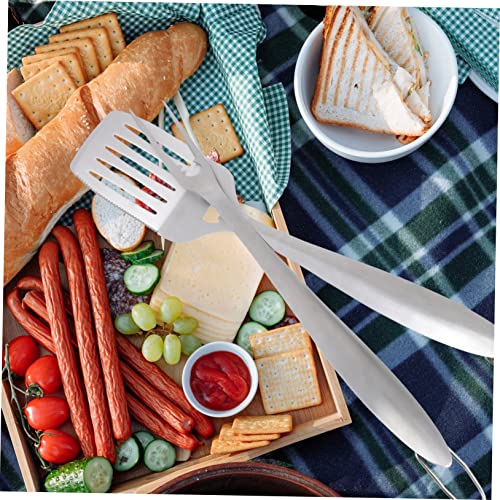Set de 2 herramientas para parrilla acero inoxidable miniatura 2
