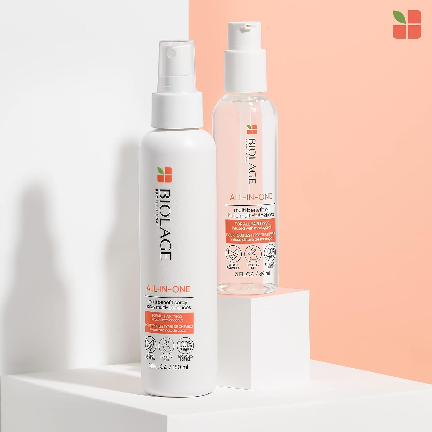 Biolage All-In-One Coconut Infusion | Multi-Benefit Treatment Spray For All Hair Needs | With Coconut | For All Hair Types | Sulfate & Paraben-Free | Vegan