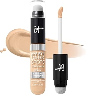 IT Cosmetics Bye Bye Dark Spots Concealer + Brightening Serum – 2% Niacinamide, Hyaluronic Acid & Caffeine - Medium Coverage, Natural Finish, All Skin Types - 0.22 fl oz