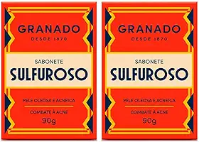 Sabonete Sulfuroso, Pele Oleosa e Acneica, 10% Enxofre, 90g, Kit com 2 Unidades