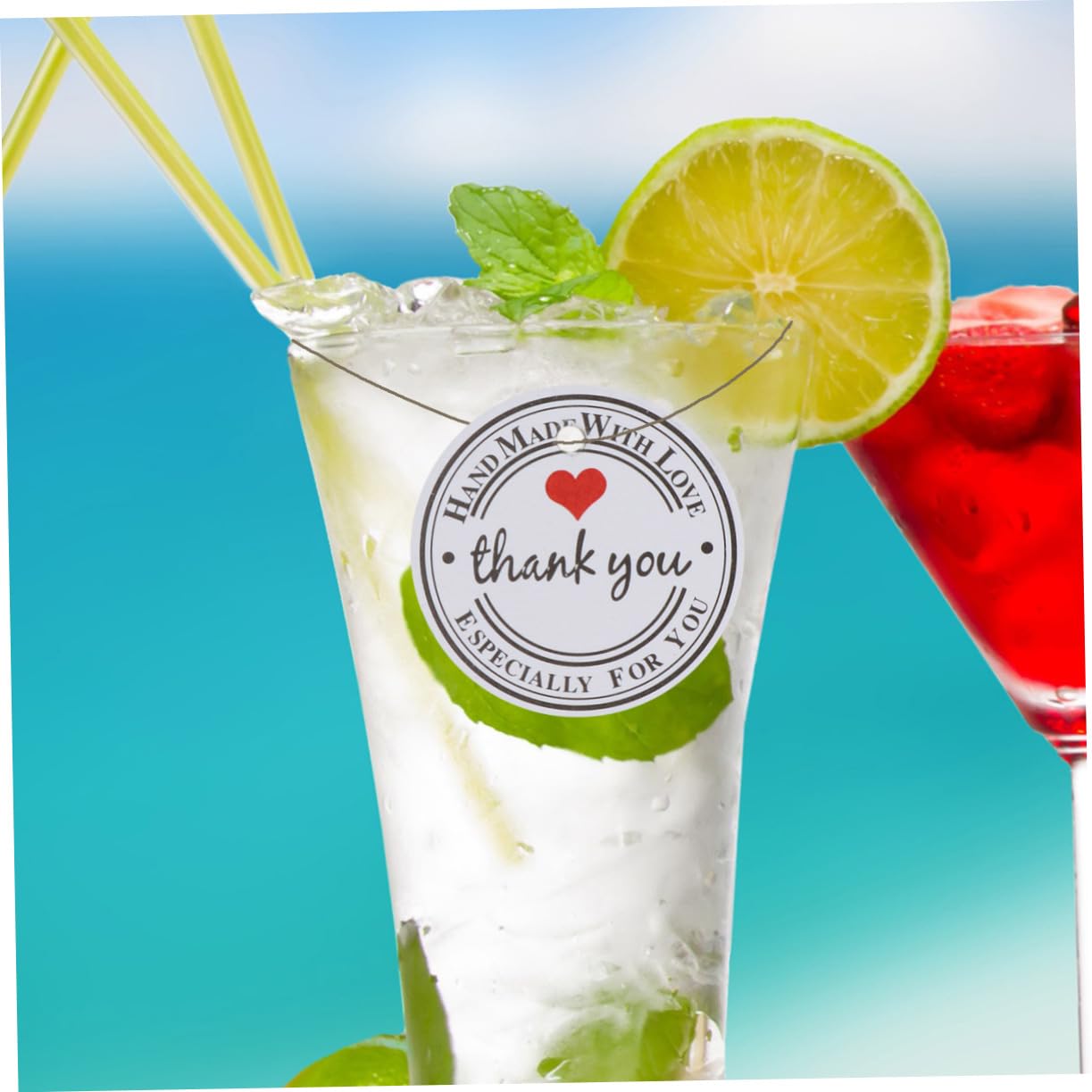 Beavorty 100pcs Party Favor Thank You Tags Labels Thank You Paper Tags Thank You Hanging Tags Christmas