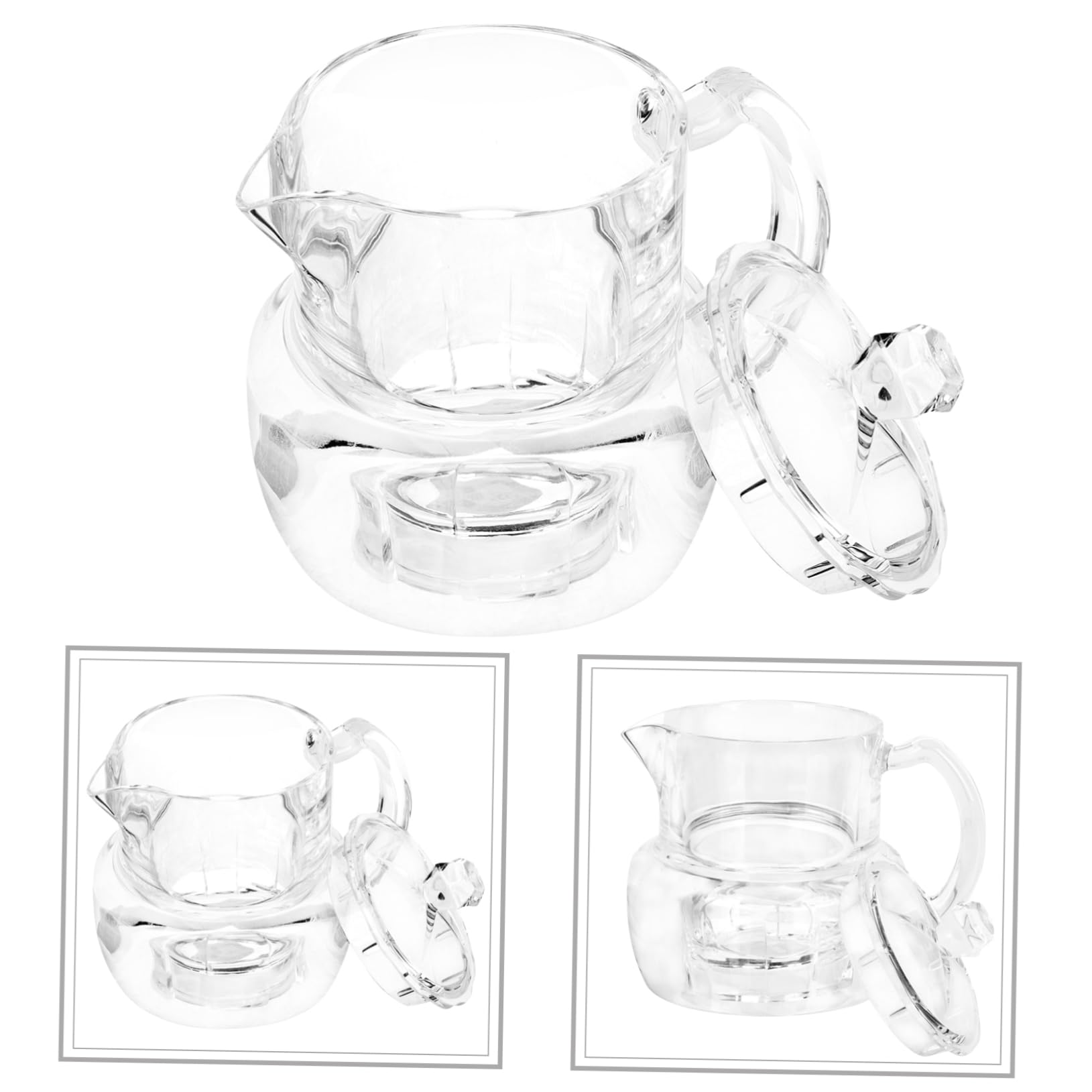 ABOOFAN Acrylic Honey Dispenser with Lid Reusable Syrup Bottle for Pancakes and Honey with Dipper for Easy Serving and Storage Convenient Design for Everyday Use