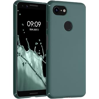 kwmobile Case for Google Pixel 3 TPU Case - Mobile Phone Case Supports Wireless Charging Flexible Protective Case Rubberised Cover in Teal