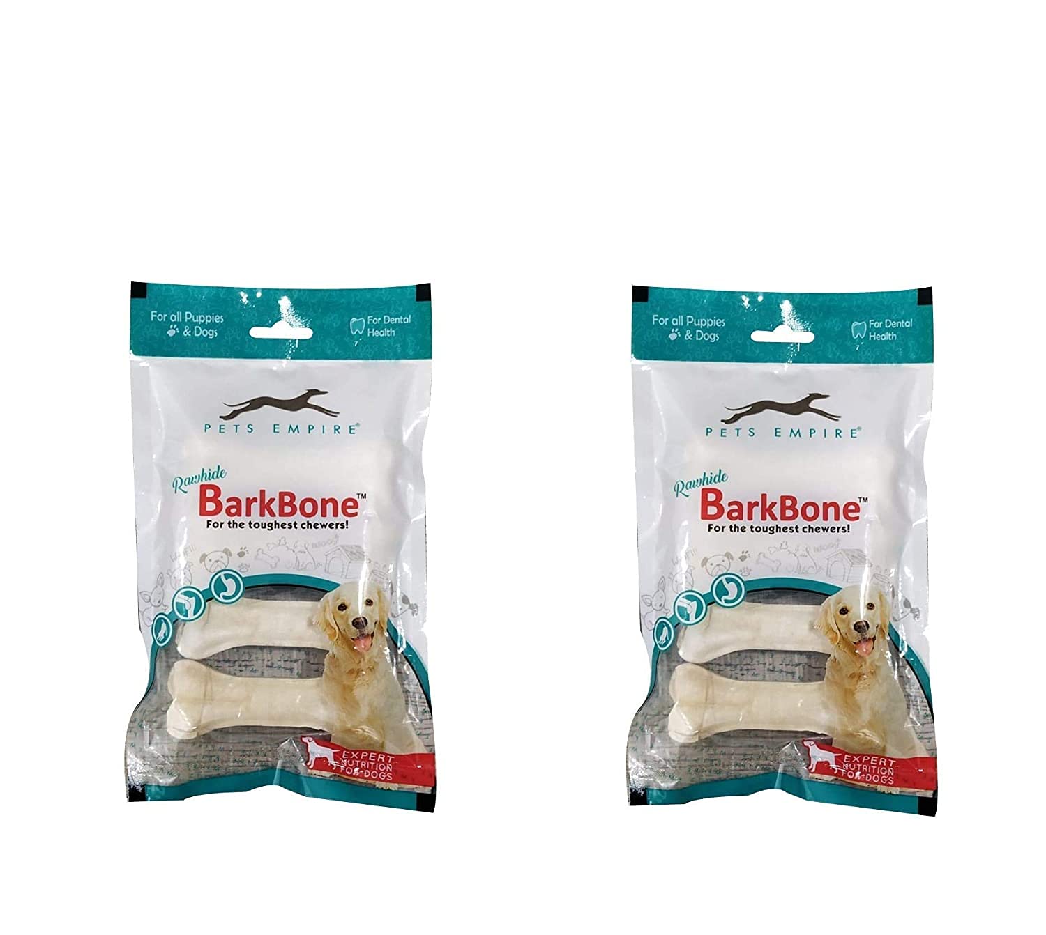 Pets Empire Rawhide 6 Inch 4 Pieces Medium Large Dog Bone (Buy 1 Get 1 Free)