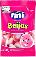 AMOTAOS Balas De Gelatina Beijos De Morango Fini Com 12 Unidades (1 pacote)