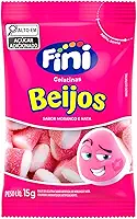 AMOTAOS Balas De Gelatina Beijos De Morango Fini Com 12 Unidades (1 pacote)