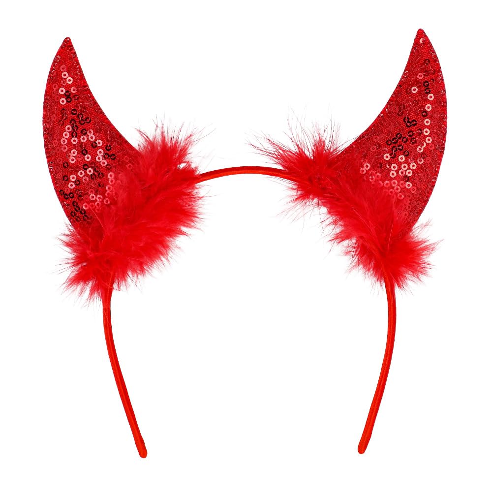 Boland - Set of 4 Devil Diamond Tiara Headband for Devil or Demon Costume