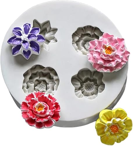Fondant Molds 3 Pieces Rose Fondant Mold Chocolate Cake Decoration Diy Handmade Glue Drop Mold
