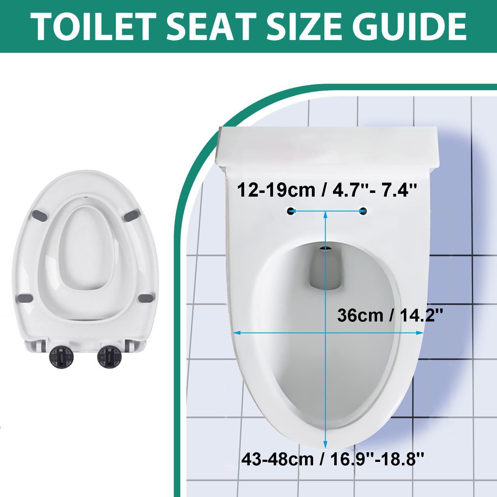 Siège de toilette Siège de toilette allongé avec siège for enfant intégré à adsorption magnétique, siège d'apprentissage de la propreté, fermeture lente et facile à nettoyer, for enfants et adultes, 9