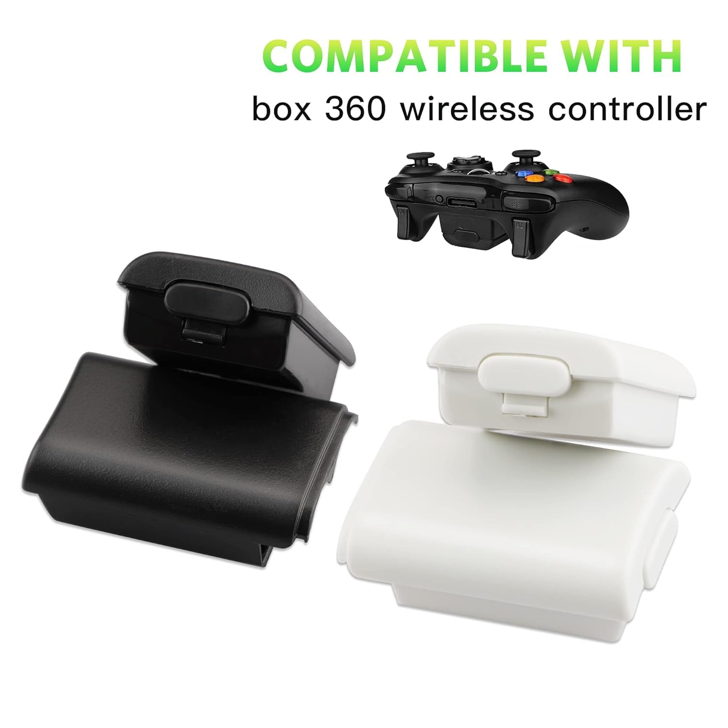 Custodia per Batteria del Controller, Accessori per Giochi Elettronici Custodia per Batteria Resistente All'usura Sostituzione del Coperchio della Batteria del Controller Wireless (Bianco)