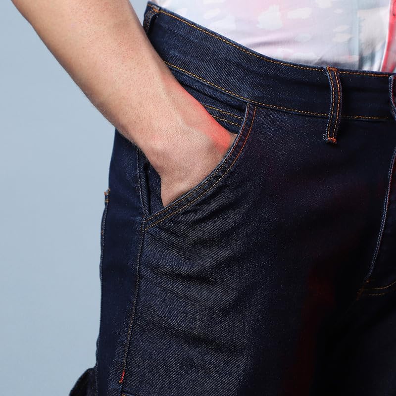 Image of CAHOOT Men's Denim Jeans Wear | Light-Wash | Button Closure | Regular Fit | Denim Jeans Crafted with Comfort Fit for Everyday Wear