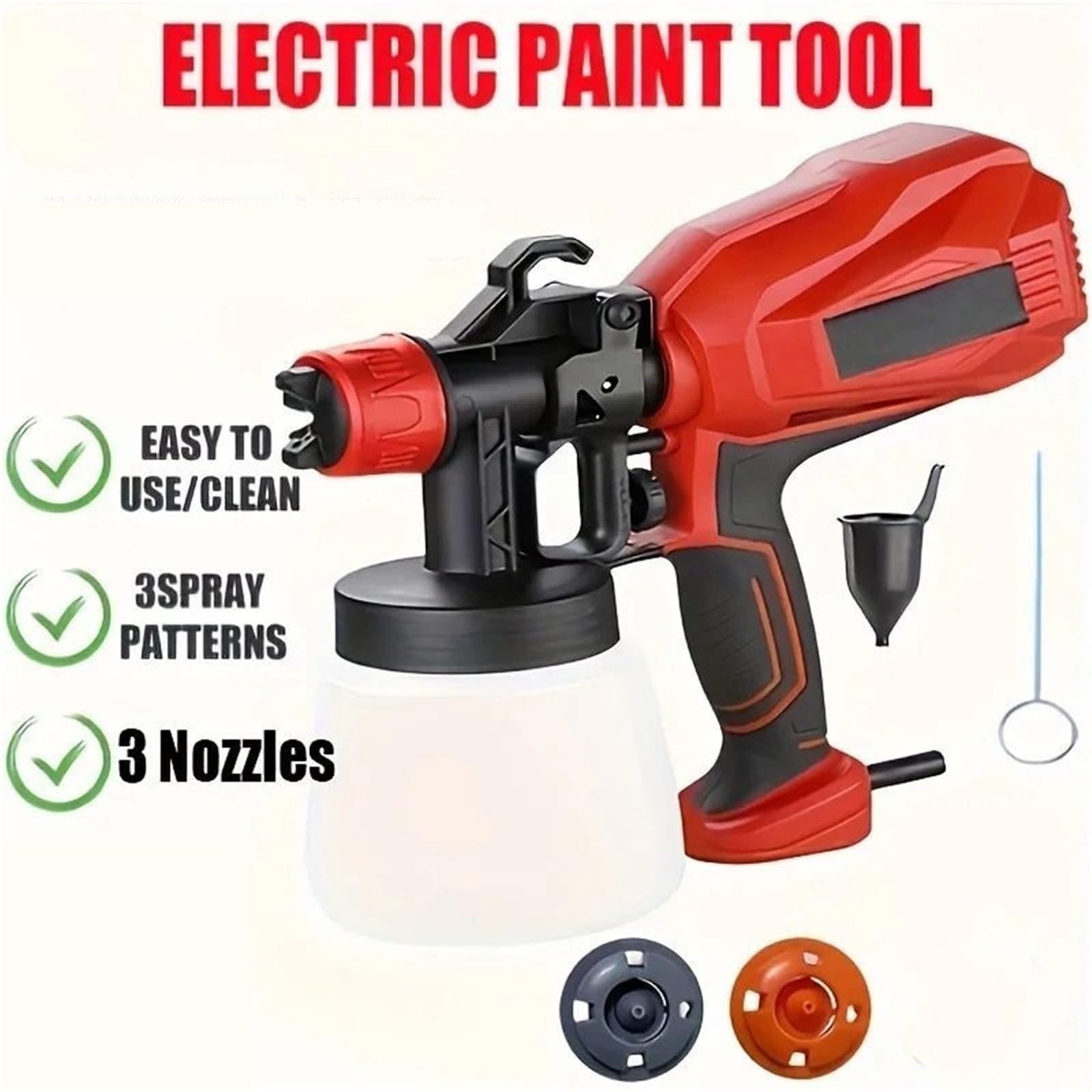 Pistolas Pintar Pistolas de Pintura Pistola pulverizadora de Pintura con aerógrafo, Pistola pulverizadora eléctrica de Pintura de látex, Muebles fáciles de pulverizar y Limpiar