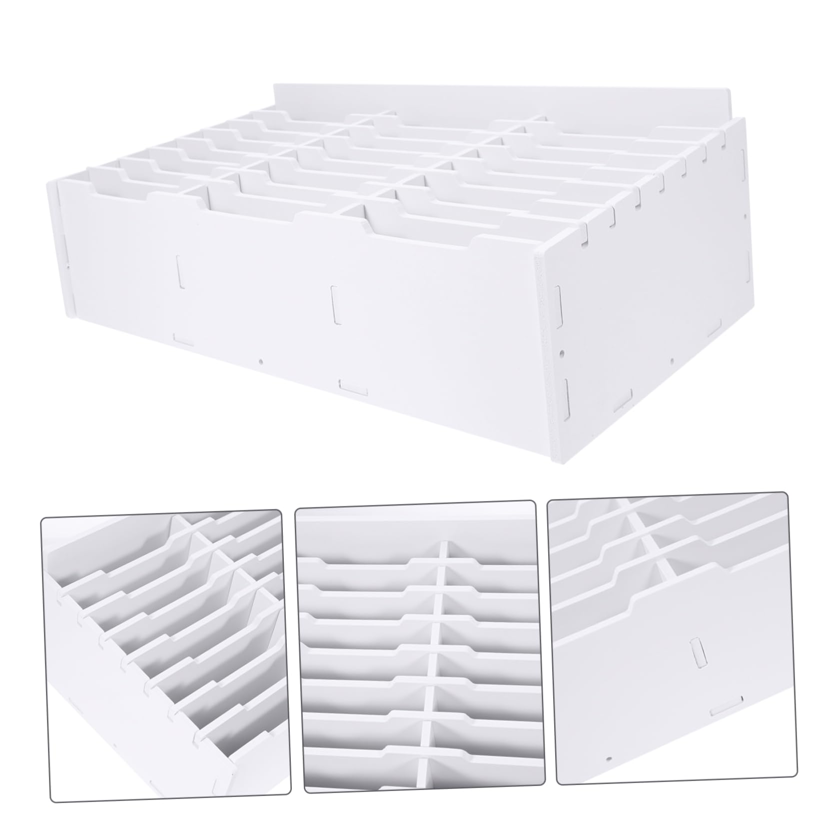 Abschluss Geschenk und Einschulung Deko Mehrfach Gitter Anzeigebox als Handy Displaybox mit Mehreren Fächern für Klassenzimmer und Schreibtisch Organizer