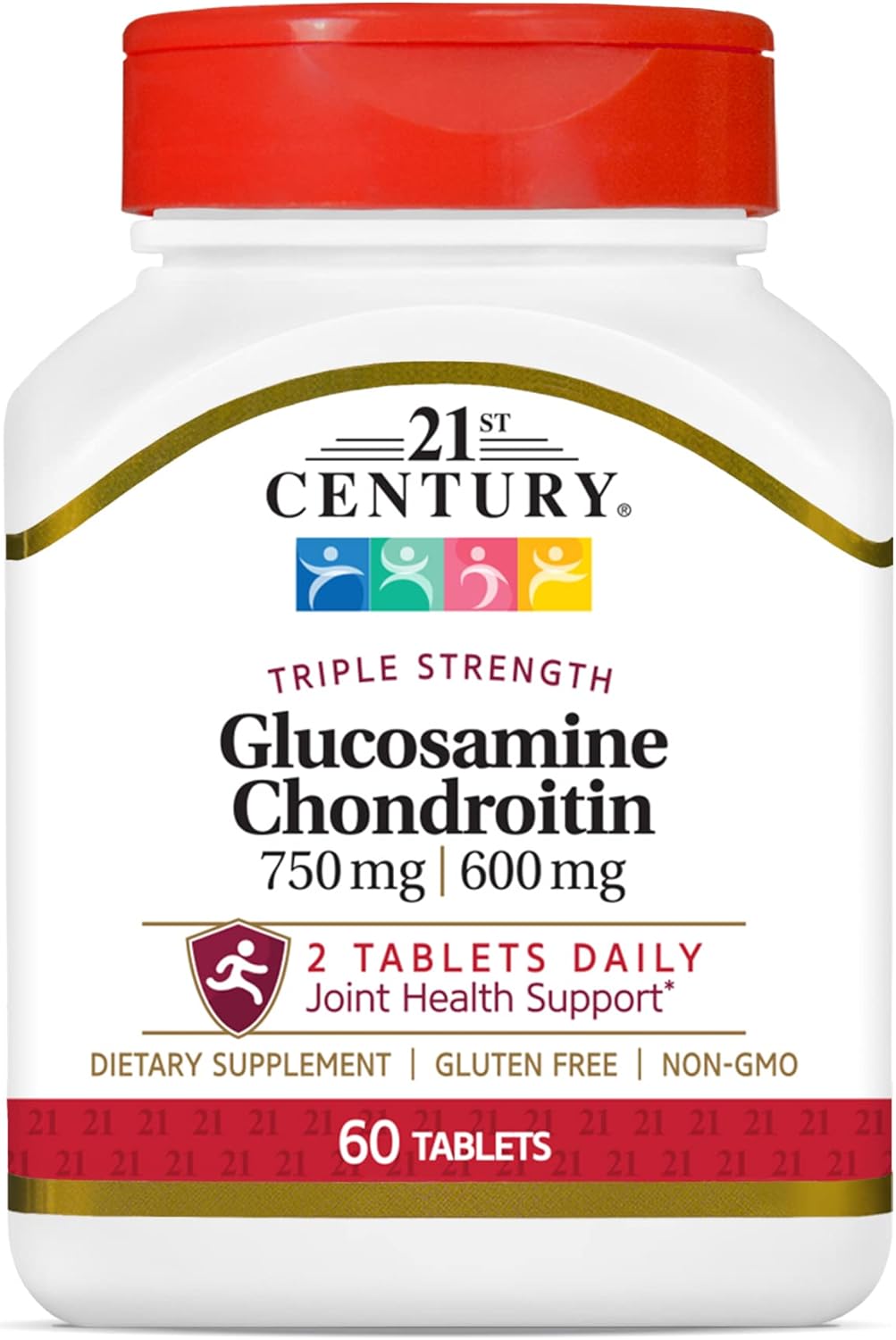 21st Century Glucosamine Chondroitin 750/600mg – Triple Strength, Tablets, 60 Count 21st Century Glucosamine Chondroitin 750/600mg – Triple Strength, Tablets, 60 Count