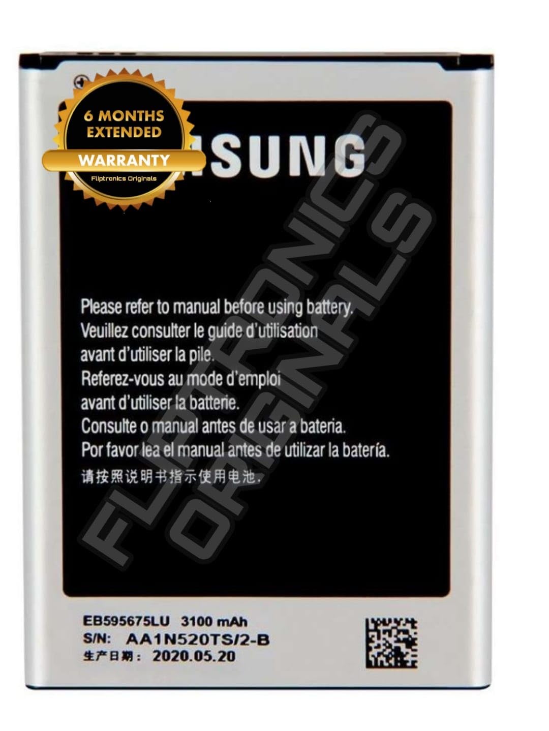 FLIPTRONICS ORIGINALS™ EB595675LU Battery for Samsung Galaxy Note - 2 / N-7100 Battery with 6 Month warrenty **** (K388)