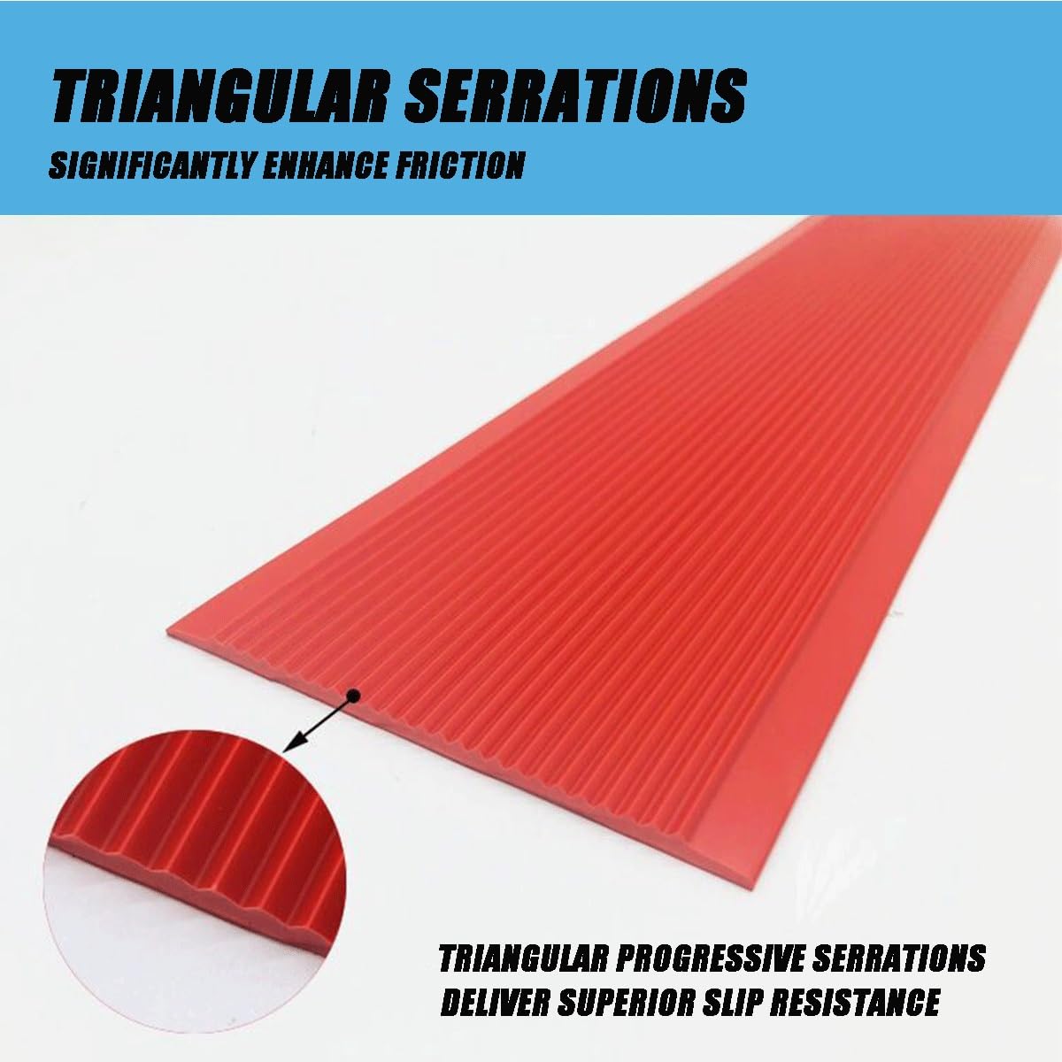 Striscia autoadesiva di protezione del bordo delle scale Bordo in PVC antiscivolo adatto a tutti i tipi di gradini e scale(Gray,1m)