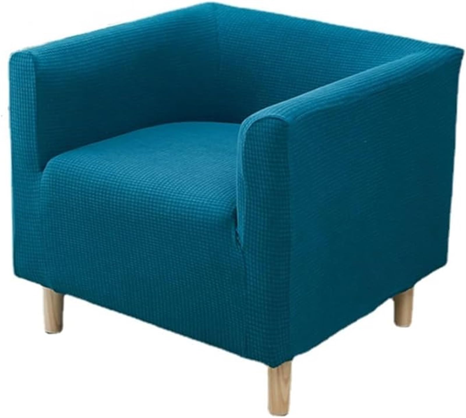 XWSM Square Tub Chair Cover Club Chair Slipcover Single Sofa Covers Covers Armchair Barrel Chair Protectors Covers For Living Room Bar Hotel (Color : Blue, Size : One)