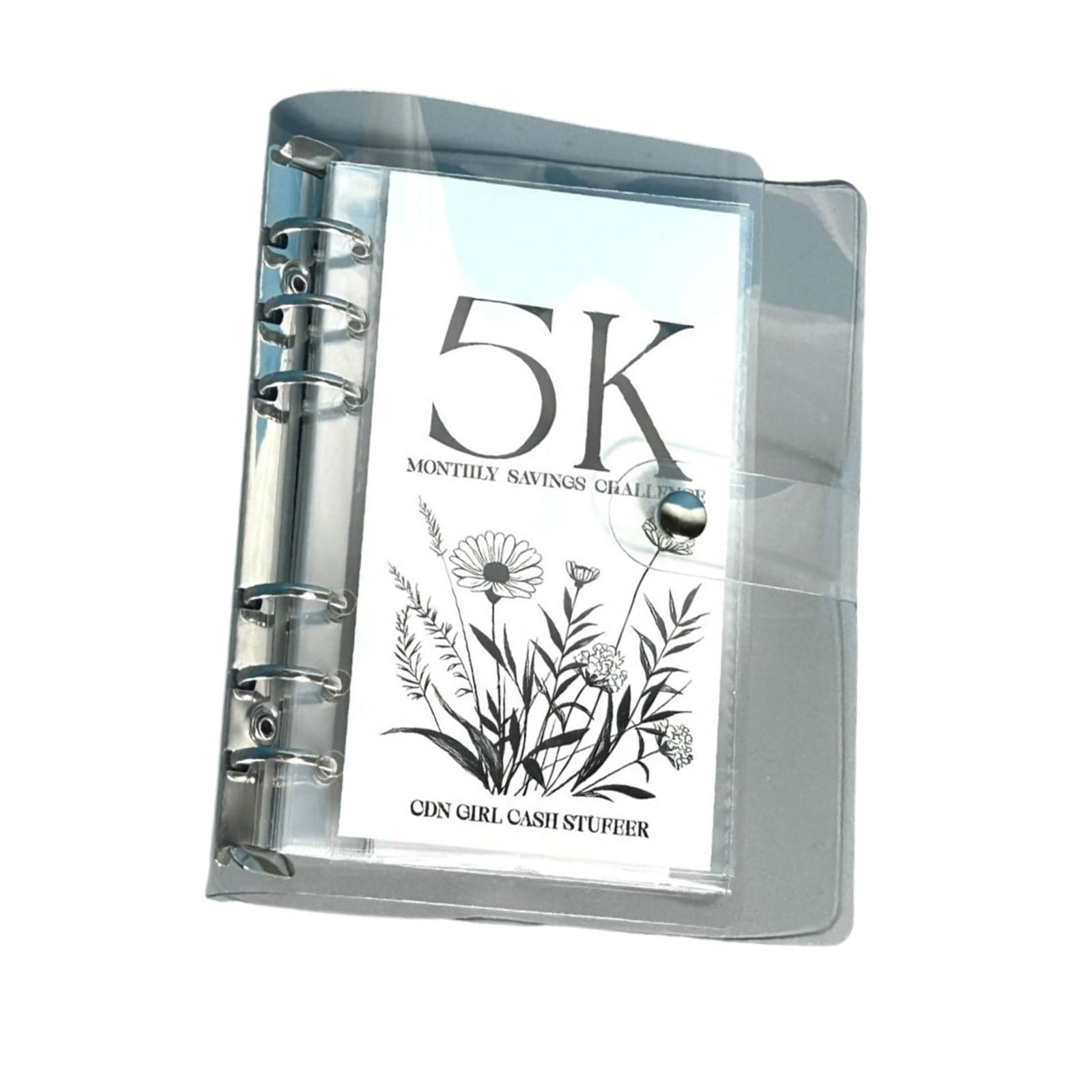 Buxuaaaa Clear Covers Monthly Money Saving Challenge Binder with Goal Envelope Styles for a Fun and Engaging Saving Challenge Finance Organizers