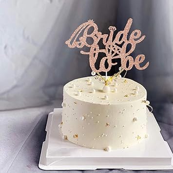 Laventy Bride To Be Cake Topper For Bridal Shower Cake Topper Bride To Be Decorations Bridal Shower Decorations Amazon In Home Kitchen