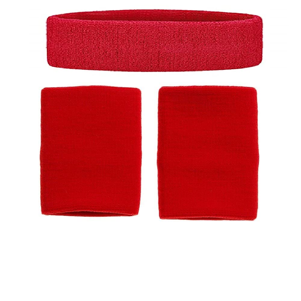 TT 2 Sweatband Wristband/Wrist Support and 1 Headband for Women and Men Exercise or Gym and Sports Activities, Fitness Band, Elastic Stretchy and Multipurpose Use (Red Color) (B08YZ3HX3V) Amazon Price History, Amazon Price Tracker