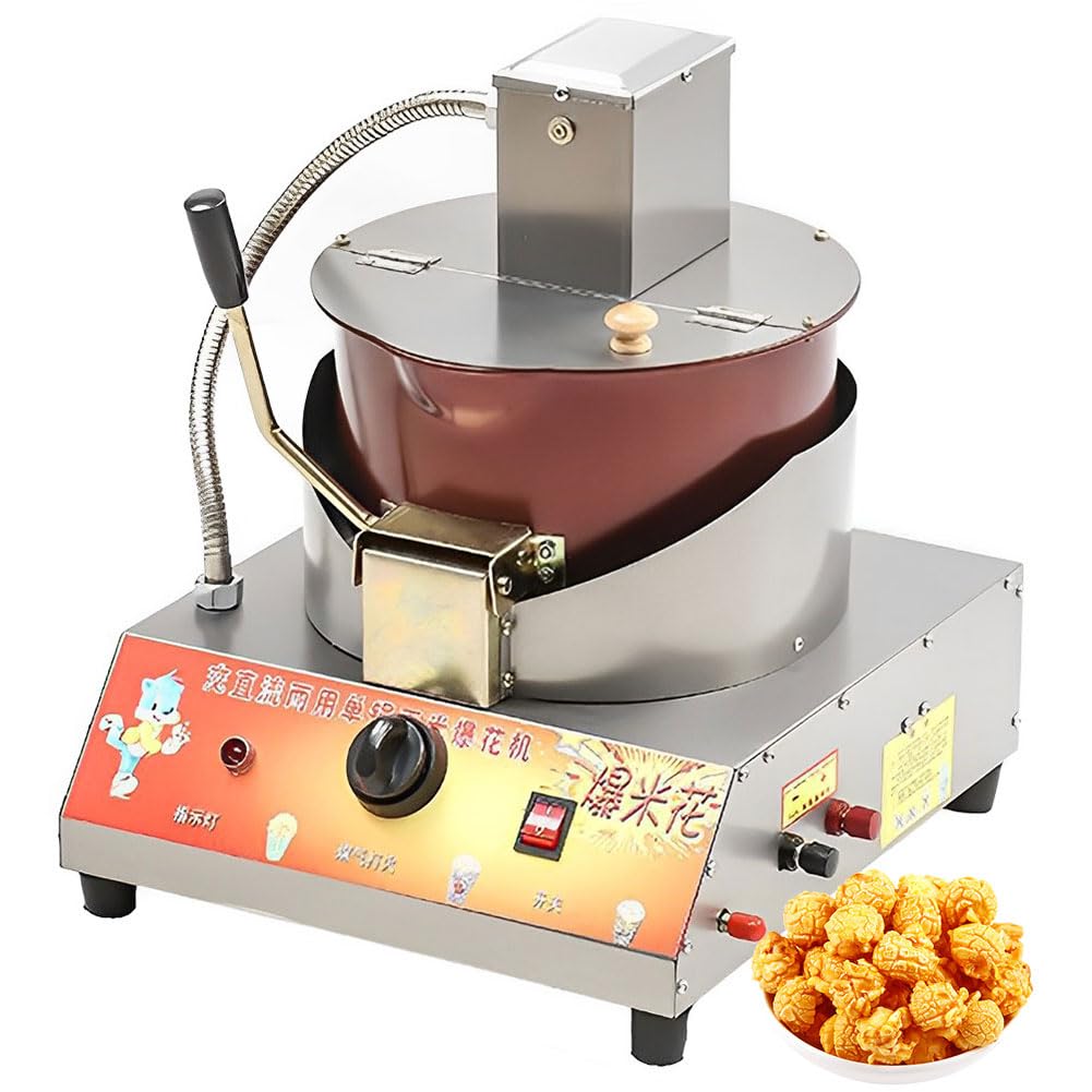 Macchina Commerciale, Macchina per Popcorn, Pentola per Popcorn sferica a Forma di Farfalla da Tavolo Commerciale, Fornello per Popcorn a Gas/Elettrico, Snack Sano Fatto in Casa PE