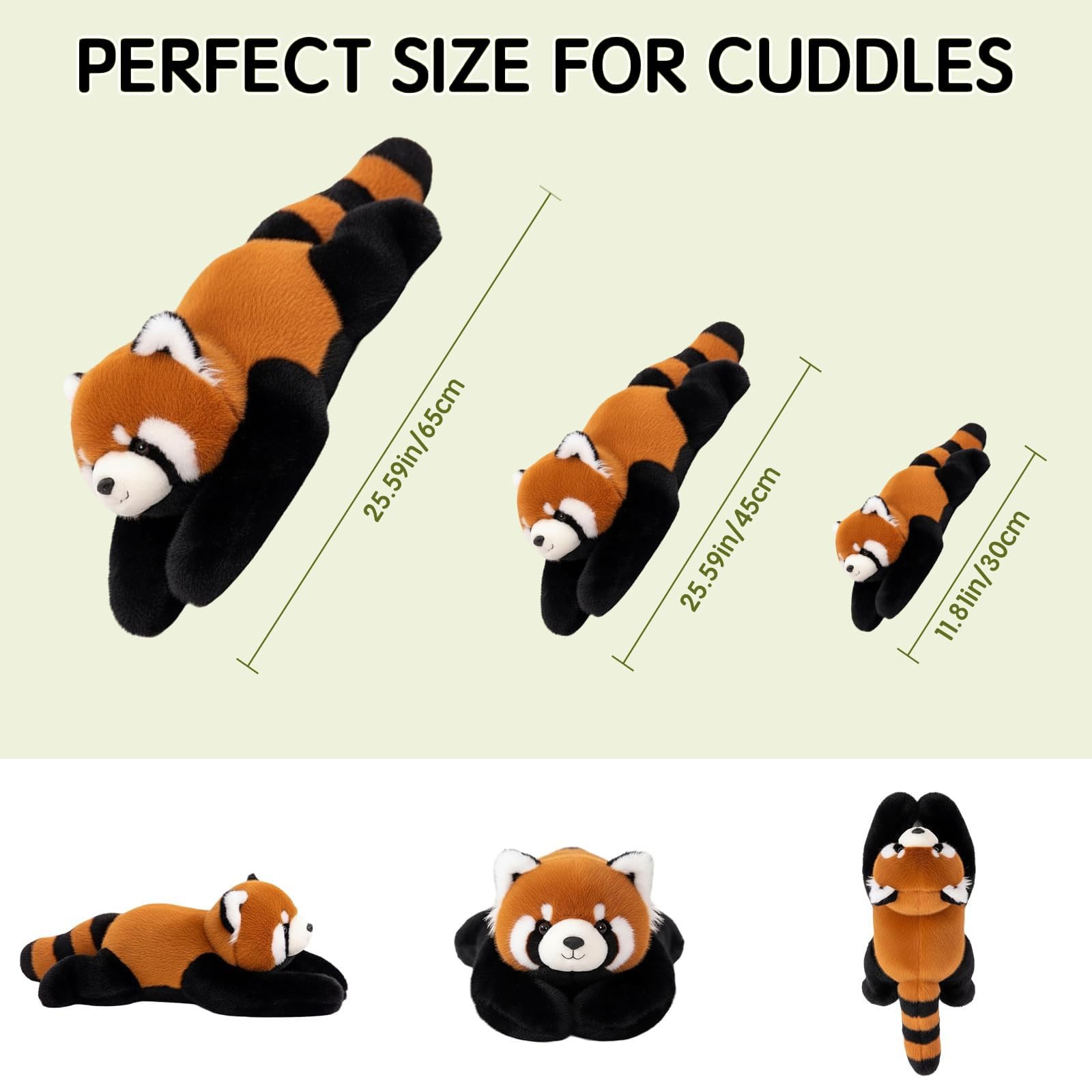 Orsacchiotto Di Peluche Panda Rosso Ponderato, Peluche Di Animali Di Peluche Ripieni, Morbido Cuscino Di Peluche Che Abbraccia Compagno For Sollievo Dall'ansia(Dinosaur,45cm)
